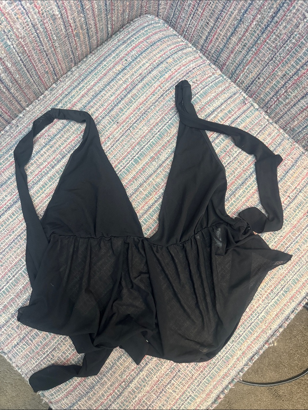 Black Baby Doll Halter Top SZ s